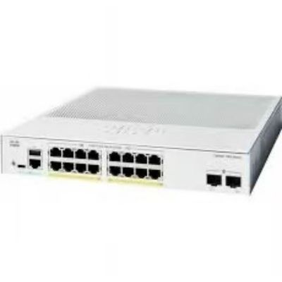 Cisco Switch C1300-16P-2G : 16-Port PoE+ Gigabit , 195W Power , SFP Uplinks