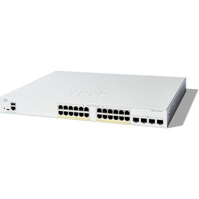 24-Port Gigabit PoE+ Cisco Switch With 370W Power & Cloud Management C1300-24FP-4G