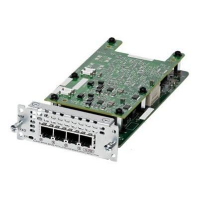 Cisco NIM-4FXO= Module : 4FXO Ports For PSTN Connectivity & VoIP Integration Cisco Module