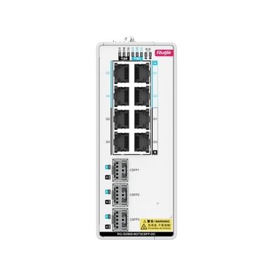 Industrial Grade Ruijie Switch With 8xPoE+ 3xSFP Ports Reliable DC Power Layer 2 Management