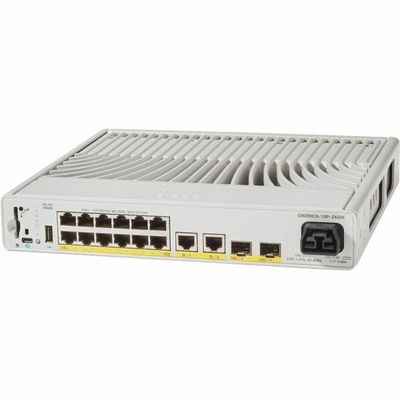 Compact Cisco Switch With 12x PoE+ Ports & 10G Uplinks C9200CX-12P-2XGH-E