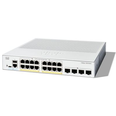 16 Gigabit PoE+ Ports , 10G SFP+ , Stackable Cisco Switch For SMB Networking