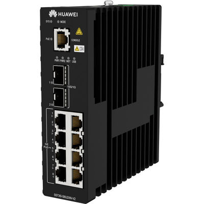 Huawei S5735I-S8U2XN-V2 Switch : 8-Port Gigabit + 2x10G SFP+ , Intelligent QoS & Cloud Management For Enterprise Networks